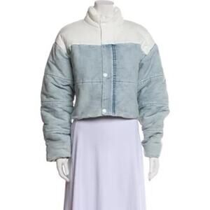 Mother Denim Puffer Bomber Jacket